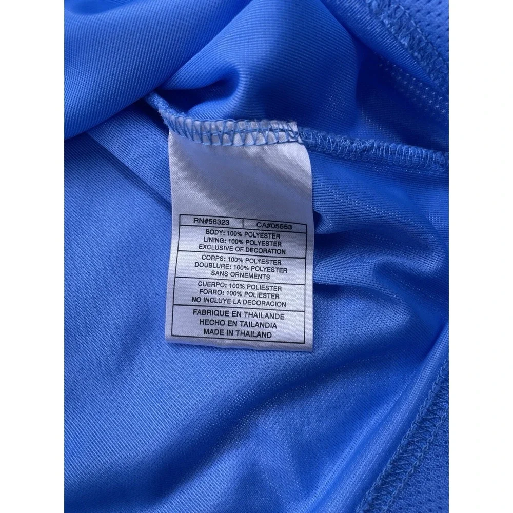 VTG Nike‎ Mens Blue Black Mesh Quarter Zip Pullover Track Jacket Long Sleeve L